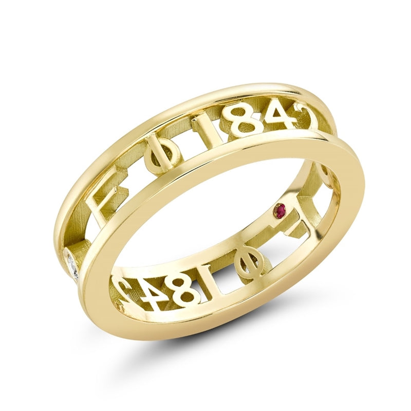 Fabergé 1842 Yellow Gold & Diamond Signature Ring