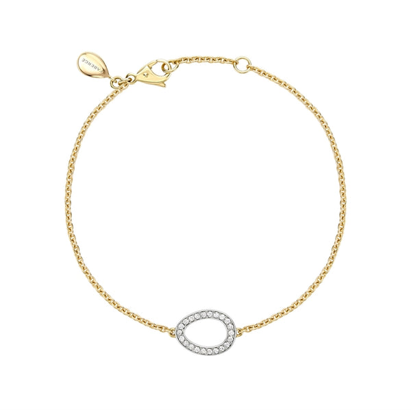 Colours of Love Sasha Yellow & White Gold Diamond Egg Chain Bracelet