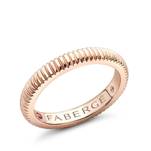 Colours of Love Rose Gold Fluted Ring