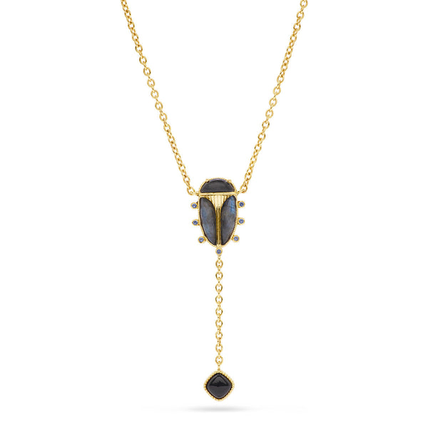 Scarab Lariat Necklace