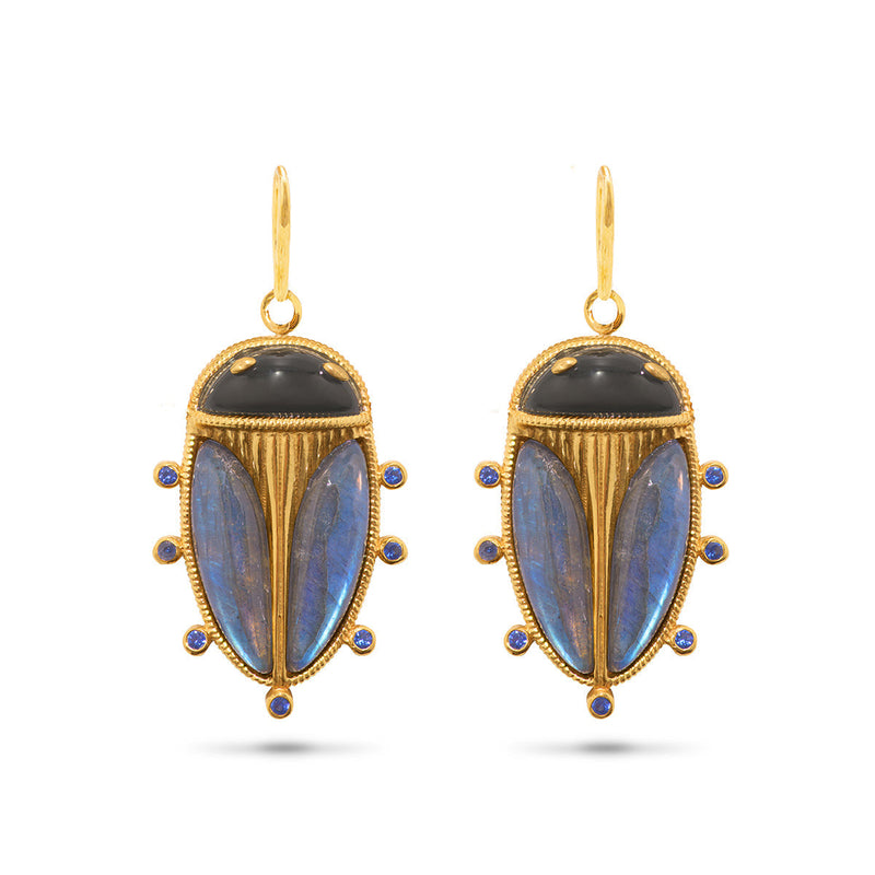 Scarab Petite Drop Earrings