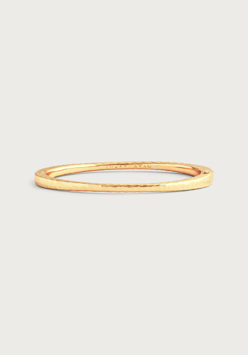 Farrier Thin Hinged Bangle-Gold