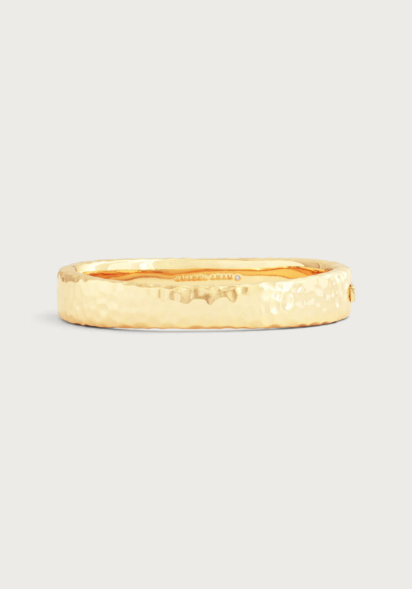 Farrier Wide Hinged Bangle- Gold