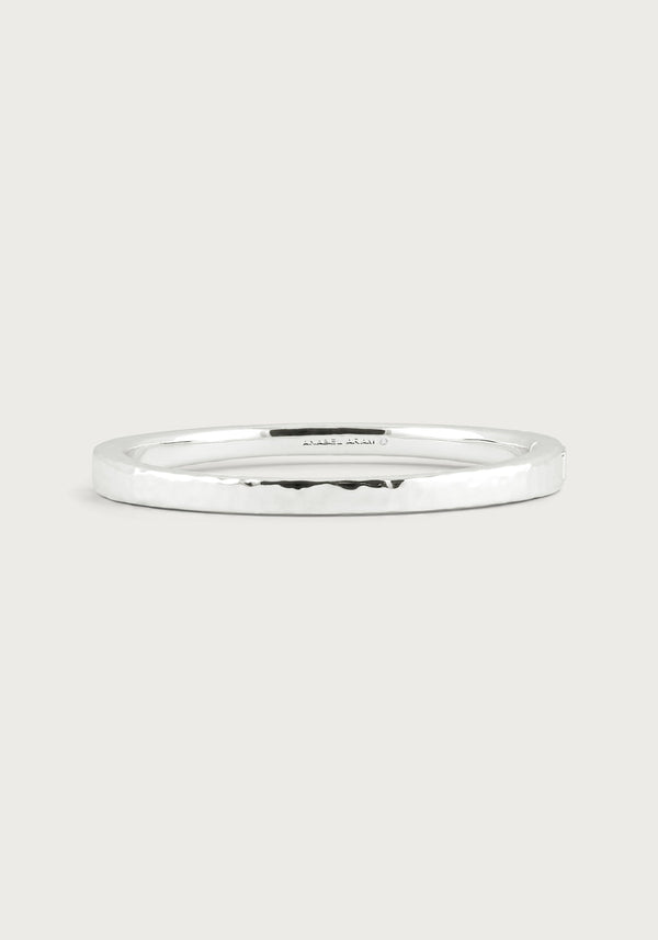 Farrier Medium Hinged Bangle- Silver