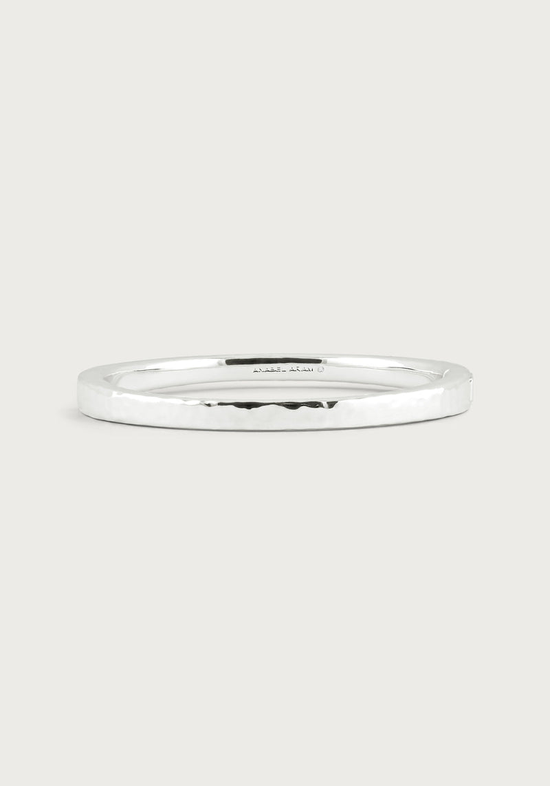 Farrier Medium Hinged Bangle- Silver