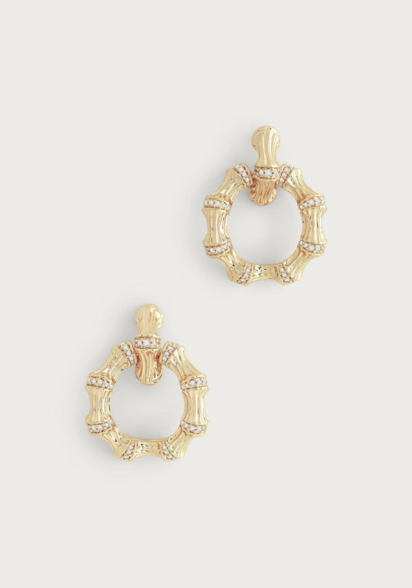 Bamboo Double Hoop Earrings