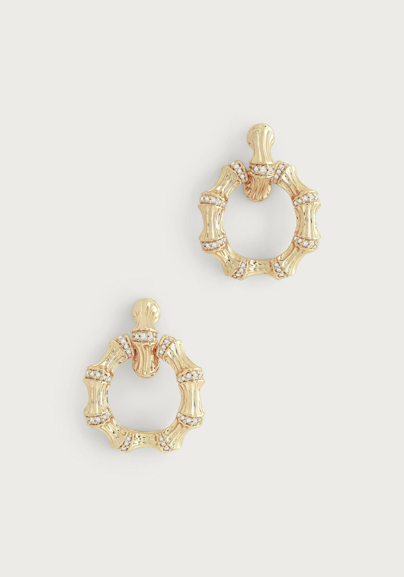 Bamboo Double Hoop Earrings