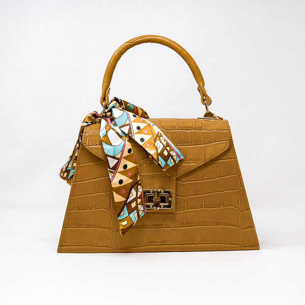 Italian Leather with Scarf Bag