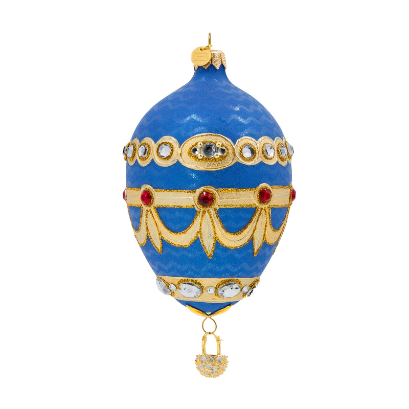 Inn Hot-Air Balloon Faberge-Inspired Ornament