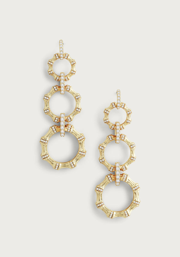 Bamboo Long Chain Earrings