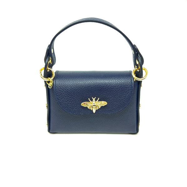 Italian Leather Bee Clutch