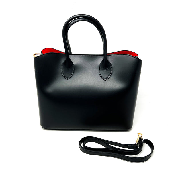 Italian Leather with red interior bag