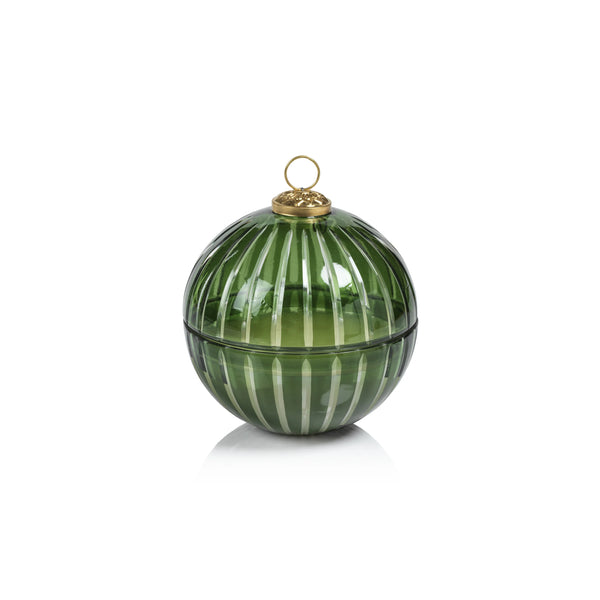 Siberian Fir Green Cut Glass Candle