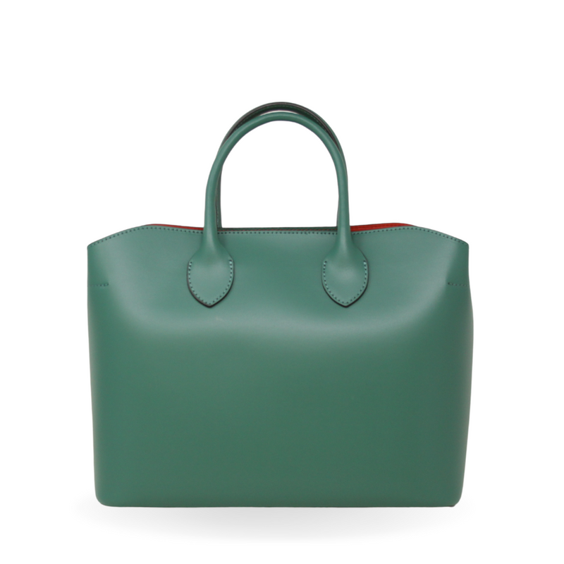 Italian Leather Bag with Red Interior