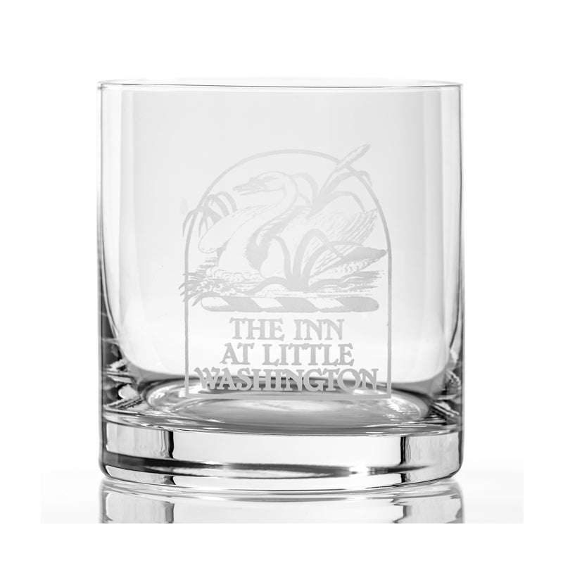 Double Old Fashion Glass with the Inn's Logo