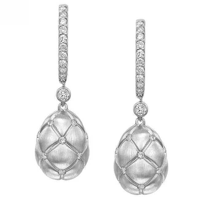 Brushed Egg Drop Earrings