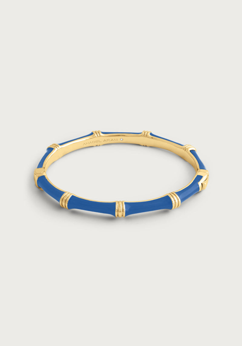 Bamboo Enameled Hinged Bangle