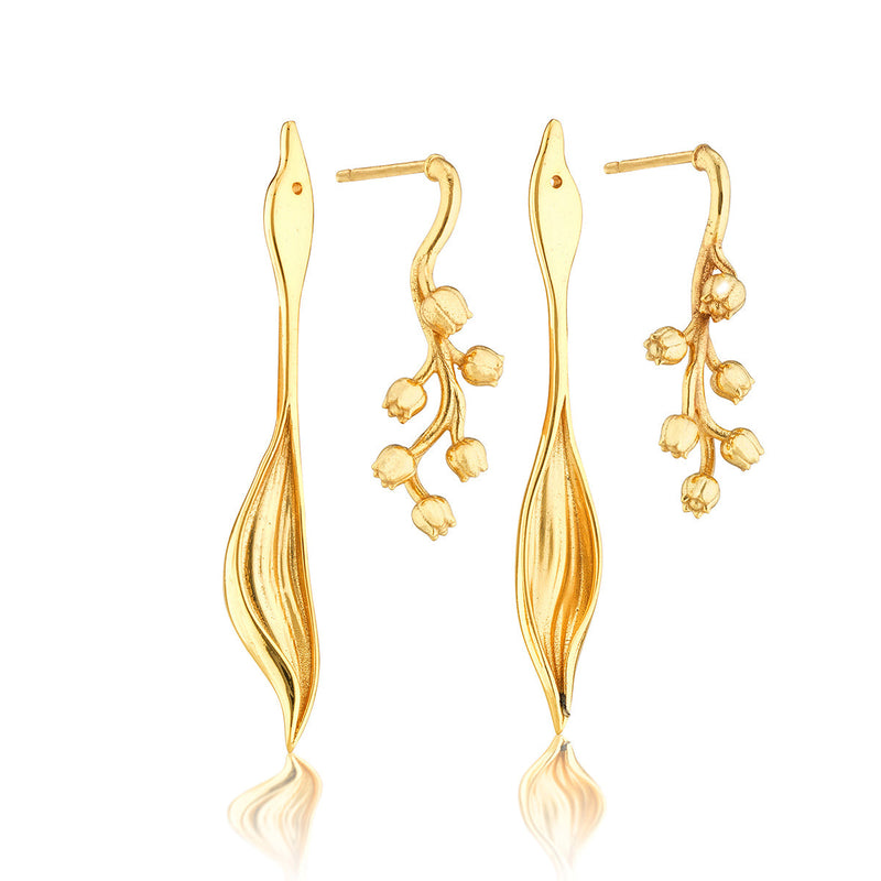 Meadow Lily of the Valley Convertible Earrings