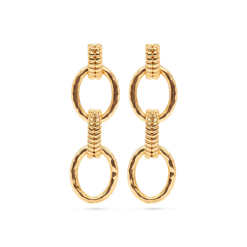 Cleopatra Regal Double Link Earrings