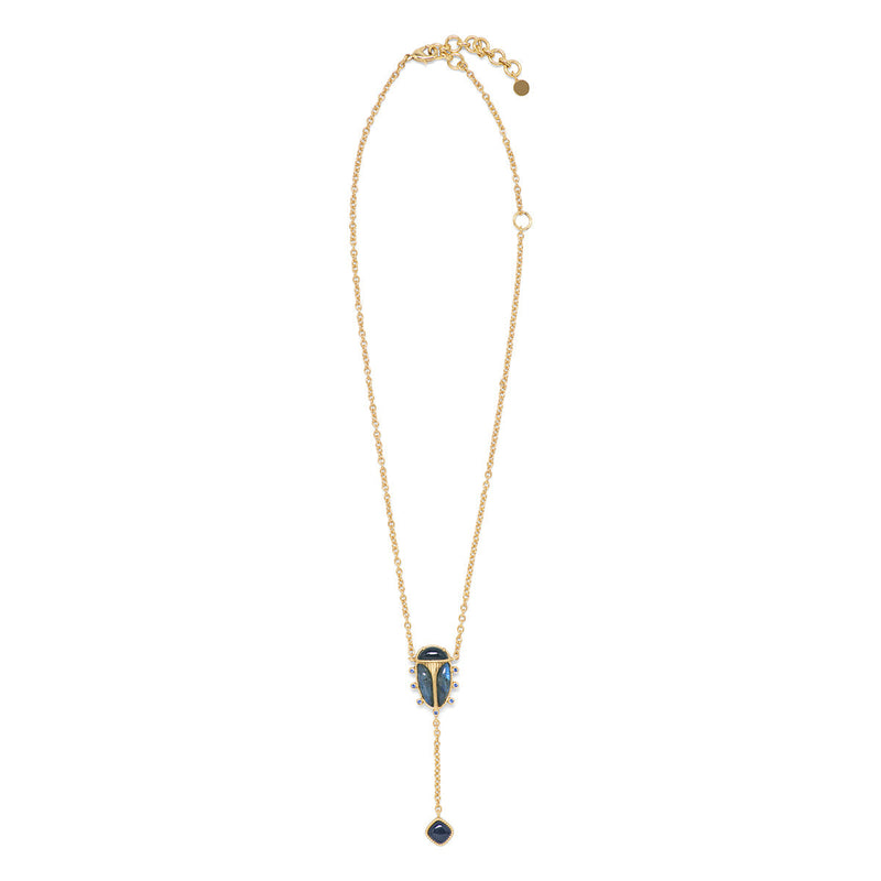 Scarab Lariat Necklace