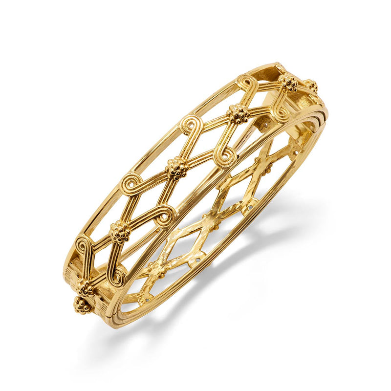 Monique Lattice Hinged Bangle