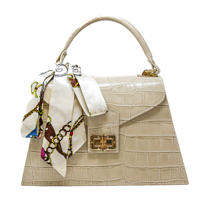 Italian Leather with Scarf Bag