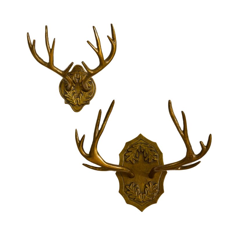 Brass Antler Wall Mounts
