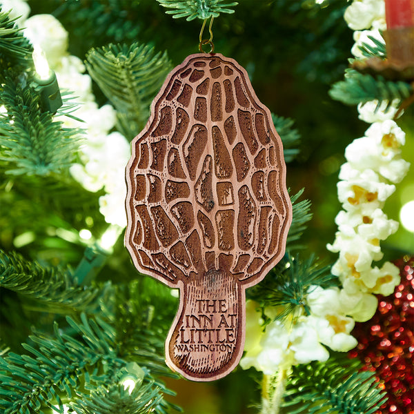Morel Mushroom Cedar Ornament