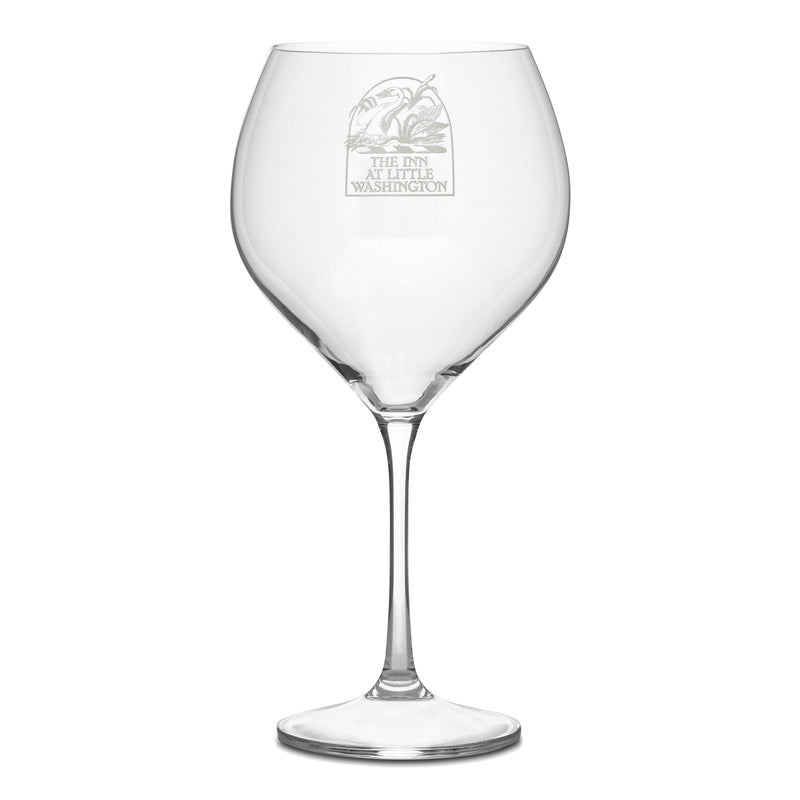 Red Wine Glass with the Inn's Logo